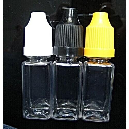 Square bottle plastic 10ml long thin tip for essential oil package