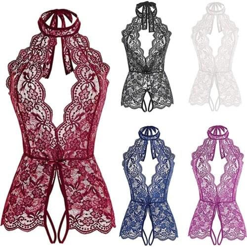 S-2XL Erotic Lingerie Women Underwear Sexy Lace Dress Porno Costume For Sex Open Bra Lingerie Sexi Sleepwear Plus Size