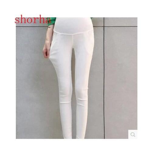 Spring Belly Skinny Maternity Legging in Elastic Cotton Adjustable Waist Pencil Pregnancy Pants Clothes for Pregnant pants