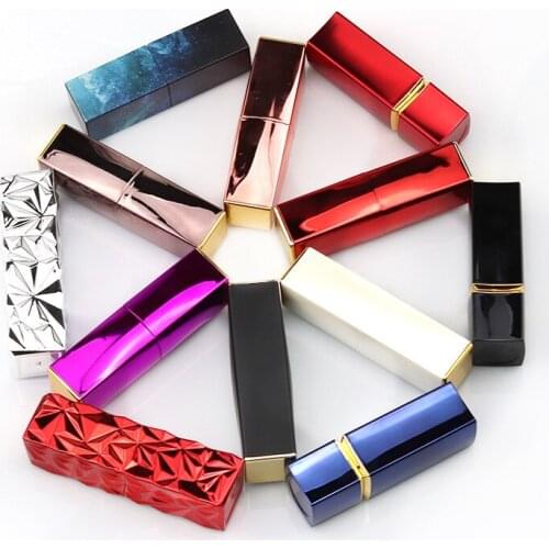 Magnetic Magnet 12.1MM Empty Lipstick Tube Top Quality Makeup Lip Balm Plumper Rouge DIY Cosmetic Packaging Containers 10pcs/lot