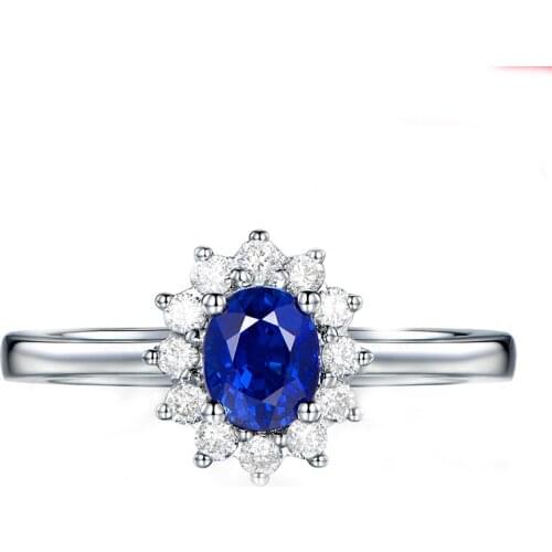 Fashion Ring 925 Silver Jewelry Accessories with Sapphire Zircon Gemstone Open Finger Rings for Women Wedding Promise Party Gift