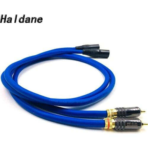 Haldane Pair HIFI WBT-0144 RCA to XLR Balacned Audio Cable RCA Male to XLR Male Interconnect Cable with CARDAS Clear-Light-USA