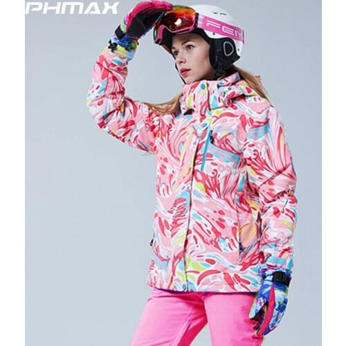 PHMAX Ski Jacket Women Winter Outdoor Sports Running Camping Skating Jacket Windproof Keep Warm Skiing And Snowboarding Clothing