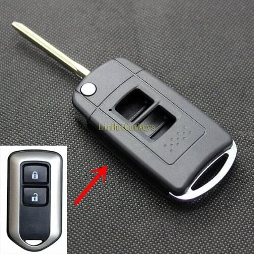 PINECONE for TOYOTA PRADO CAMRY VIOS YARIS HIGHLANDER Car Key 2 Buttons Modified Remote Key Shell With Uncut Blade 1PC