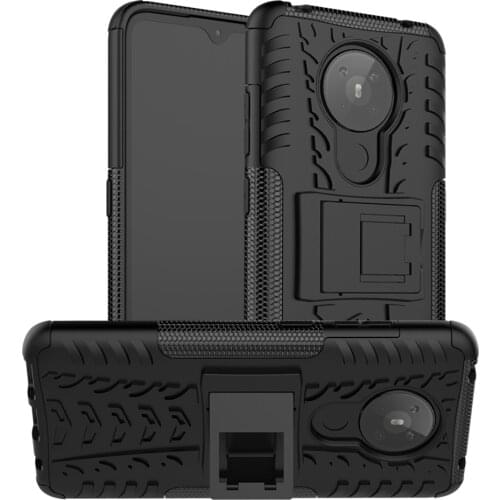 For Nokia 5.3 5.4 3.4 2.4 2.3 2.2 4.2 6.2 7.2 6.1 7.1 Plus Heavy Duty Armor Stand Shockproof Case TPU Bumper Hard PC Back Cover