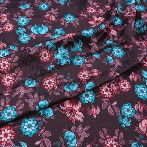 Soft Mulberry Silk Stretch Satin Digital Printed Silk Satin Summer Cheongsam Dress Skirt Sewing Material by the Meter Cloth
