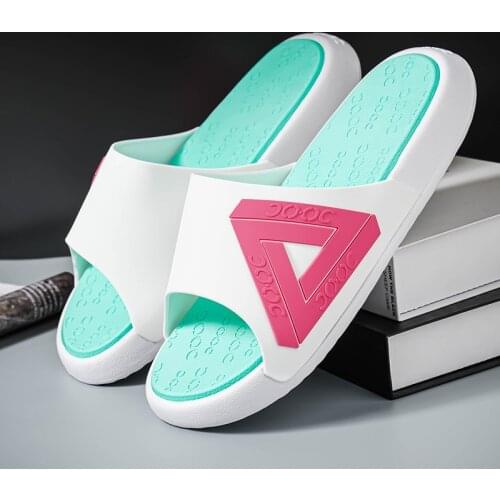 Topvivi slippers men Indoor Home Slippers 2021 new Non Slip Summer Outdoor Casual Thick Sole slides for women Shower Sandals