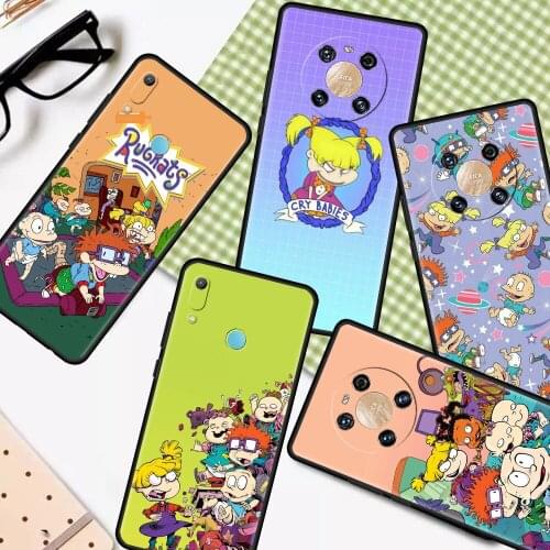 Cartoon Rugrat Anime Silicone Phone Case For Huawei Y6 Y7 Y9 2019 Y6p Y8s Y8p Y9a Y7a Mate 10 Lite 20 Pro Plus 40 RS Cover