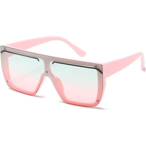 Veshion Big Frame Sunglasses Women Square Pink One Piece Lens Ladies Sun Glasses Fashion Uv400 2021 Christmas Gifts
