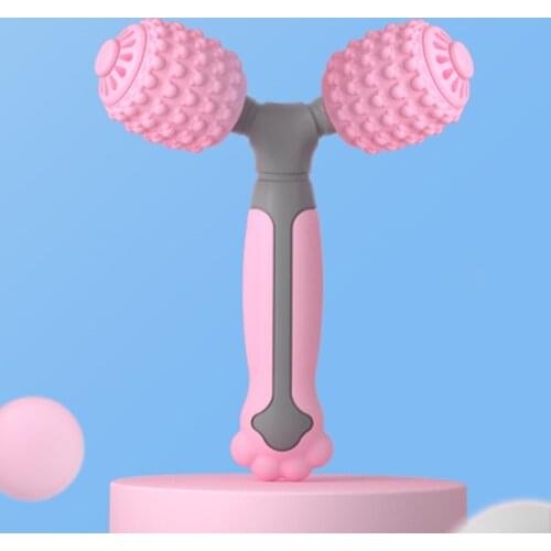 Yoga muscle massage roller sticker Gym body Muscle Massage Plastic stick 2 roller