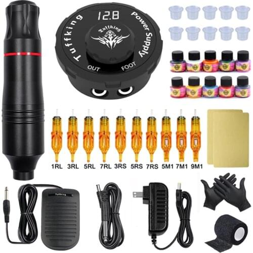 Tattoo Machine Kit Tattoo Rotary Machine Pen Professional Permanent Makeup Machine With Cartridge Needles Tattoo Body Art