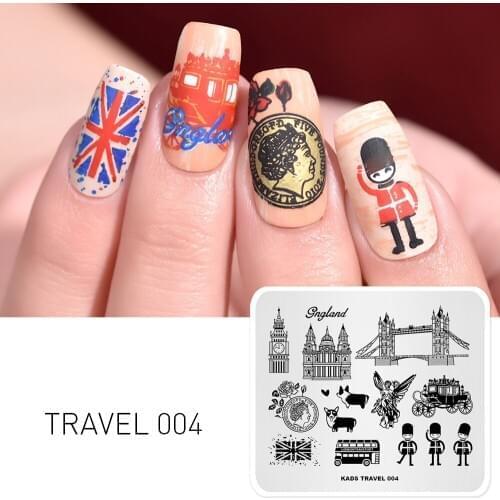 AriesLibra Nail Stamping Plates Building Bus Animals Pattern Manicure Stamping Template Nail Art DIY Plate Stencil
