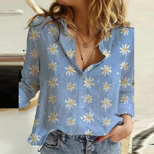 Streetwear Tie Dye Printed Women Blouses and Tops Flower Print Long Sleeves Turn Down Collar Blusas Lady Casual Shirt Women Tops