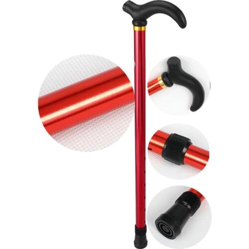 Type T Retractable Walking Stick 2 Section Telescopic Adjustable Height Cane Anti-skid Walking Stick for Old People