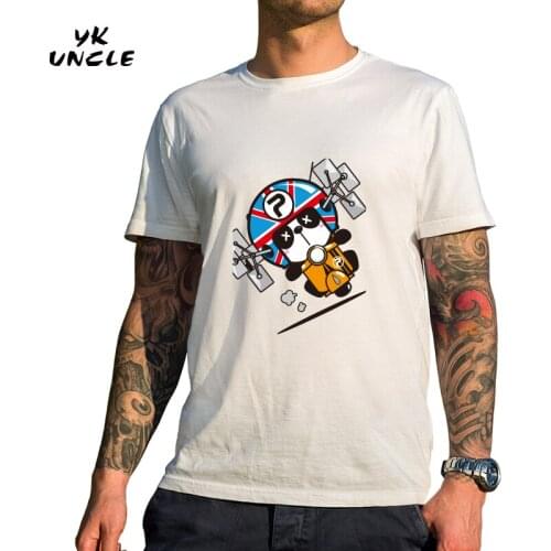 YK UNCLE Brand High Quality 2017 Newest Lovely Panda Motorcycle Men T-Shirt Short Sleeve Fashion Printed Tops Summer Cool Tees