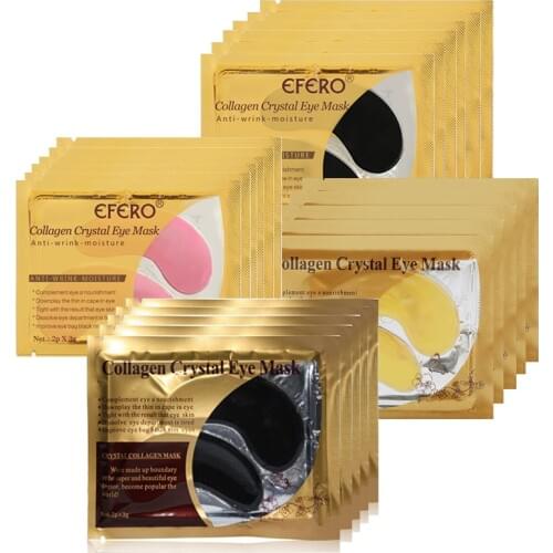 12Pair Eye Mask Crystal Collagen Eye Mask Patches Anti-Puffiness Remove Dark Circles Moisturizing Gel Mask Patch Eye Care