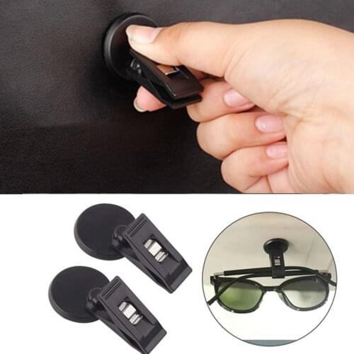 2Pcs Utility Vehicle Glasses Hook Car Interior Bill Parking Ticker Clip Windscreen Holder Self-Adhesive Ticket Clips Car-styling