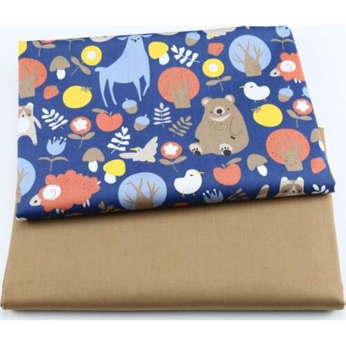 50*160cm Needlework The Cloth Fabric Tissues Knitted For Sewing Cache Fabric Sewing Aterial Cartoon Bear Cotton D30