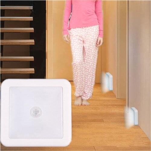 6 LEDs Wireless PIR Motion Sensor Night Light Closet Corridor Cabinet light Battery Operated Sensor Activated Control Lamp