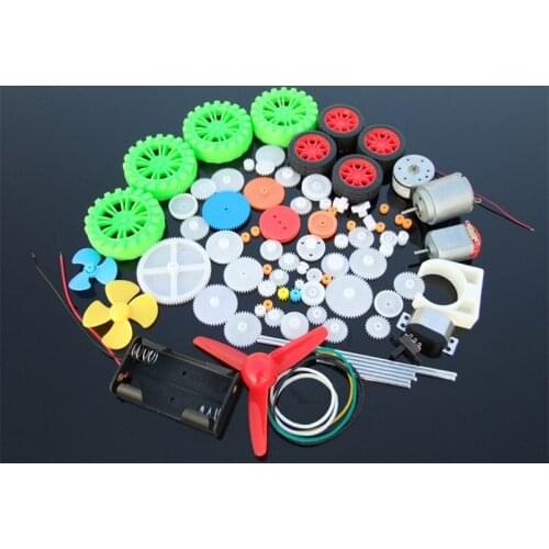 69 Kinds of Toy Motors, DIY Gearbox Model Accessories, Spindle Gear Kit, Battery Holder, Propeller Switch, High-speed Motor XD