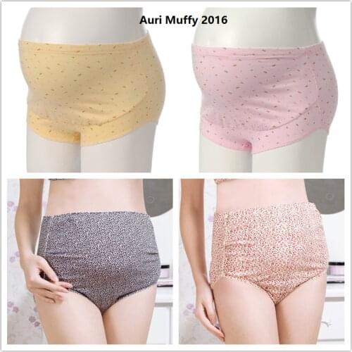 Auri Muffy 2016 Pregnant women underwear High waist maternity underpants cotton belly pants maternity Intimates
