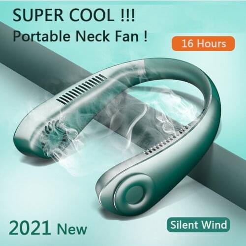 Summer Neck Fan Mini Portable Usb Rechargeable Neckband Fan Bladeless Silent Ventilador Mini Air Conditioner Cooling Down