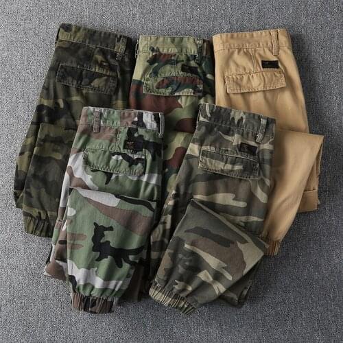 Mens Fashion Casual Cotton Camouflage Cargo Pants Men Spring Autumn High Quality Long Trousers Male Overalls Work Pant Clothing