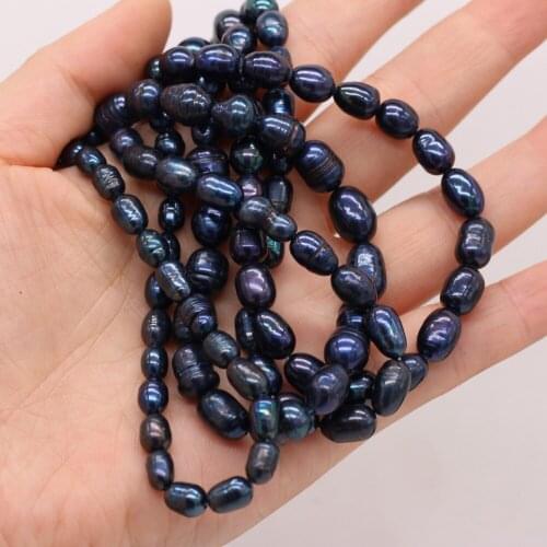 Black Small Beads Exquisite Natural Rice-shaped AA-grade Pearls for Jewelry Making DIY Necklace Bracelet Accessories
