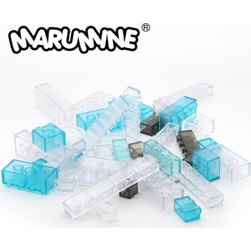 Marumine Building Bricks Cube City Transparent MOC Blocks Parts 3004 3005 3010 3003 3009 3008 3001 2456 MOC DIY Toys for Kids