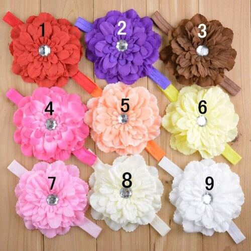 20pcs/lot Peony flower Elastic Headband
