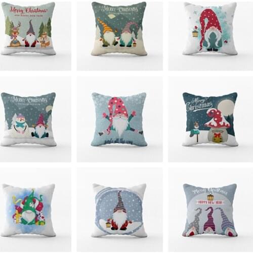 GY0809-1 Christmas Peach Skin VelveCushion Case (No filling)Polyester Home Decor Bedroom Decorative Sofa Car Throw Pillows
