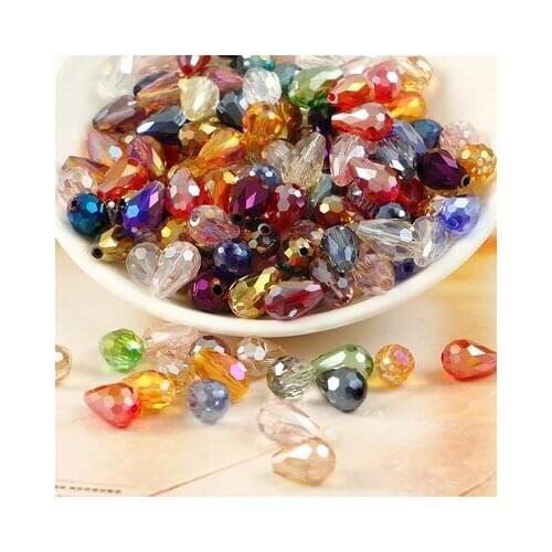 Crystal glass faceted flat beads DIY handmade tools atlas