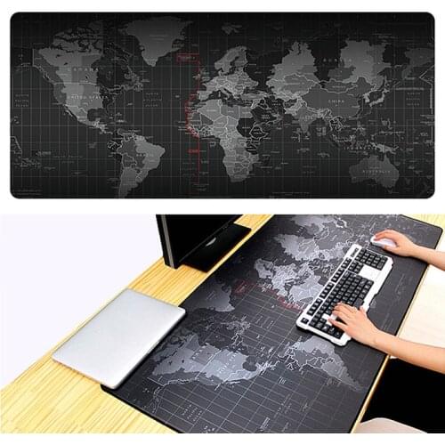 Gaming Mouse Pad Large Mouse Pad Gamer Big Mouse Mat Computer Mousepad World Map Natural Rubber Mause Pad Keyboard Desk Mat Game