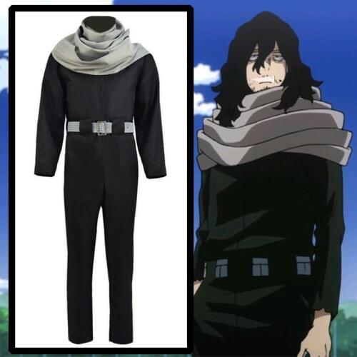 Comic Anime My Hero Academia Cosplay Costumes Aizawa Shouta Cosplay Costume Eraser Head Cosplay Clothes Men Cartoon Black Outfit