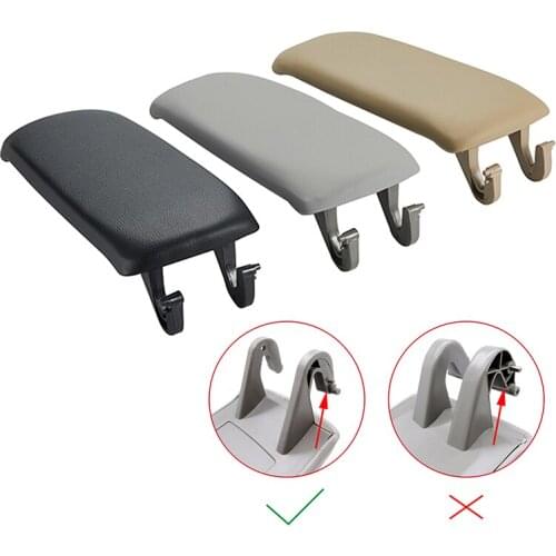 1 Pcs Leather Car Armrest Latch Cover For Audi A6 C5 1998-2005 Center Console Arm Rest Storage Box Lid Cover Auto Accessories