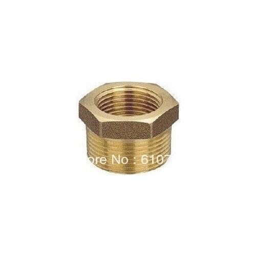 Lot5 Brass Pipe 3/4" Male x 1/2" BSPP Connection Female Adapter Reducer Bushing Busher
