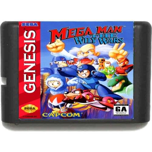 Mega Man The Wily Wars 16 Bit Game Card For Sega Mega Drive & Sega Genesis