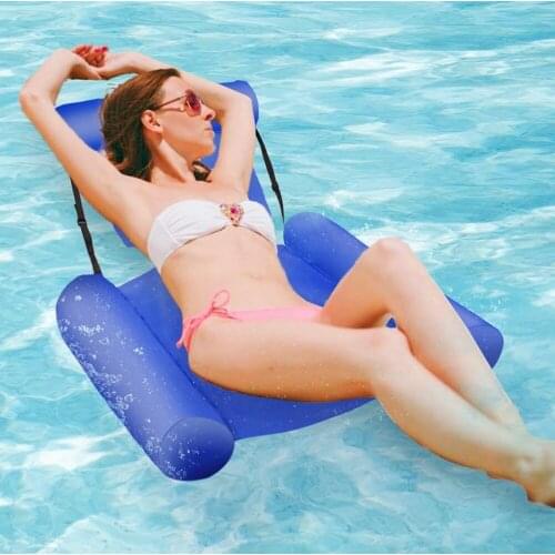 Water Hammock Recliner Inflatable Floating Swimming Mattress Sea Swimming Ring Pool Party Toy Lounge Sleep Bed For Swimming