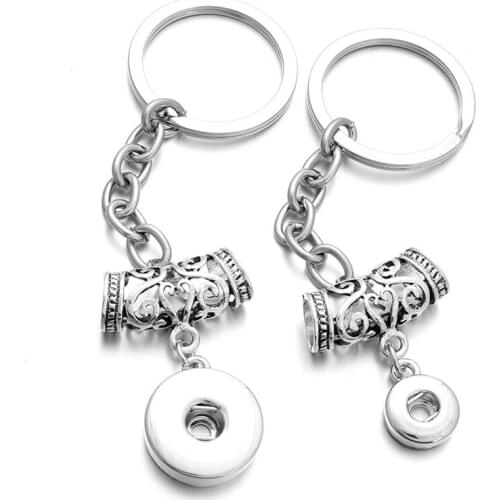 New Snap Jewelry 12mm 18mm Snap Key Chains For Keyring Women Gifts Girl Keychain Bag Pendant ZF042