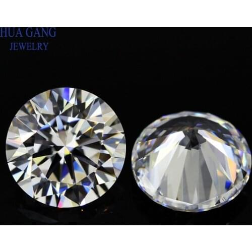 Wholesale 1.0ct Size Price 1.0~6.5mm E F Color Round Cut Lab Grown Loose Moissanites Stone Test Positive 0.5CT
