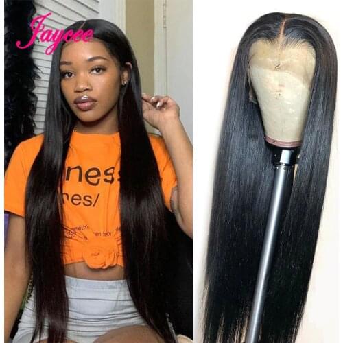Long Wig 30 32 Inch Straight Lace Front Human Hair Wigs Pre Plucked Brazilian Straight Wig for Black Women 4x4 Remy Closure Wig