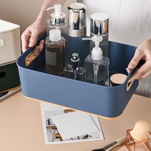 Hand-Held Household Kitchen Bathroom Desktop Cosmetics Sundry Storage Container