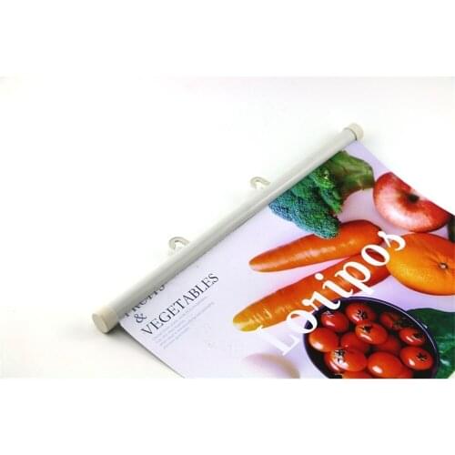 55cm advertising poster holder Plastic poster rod photo frame ceiling poster clip strip advertising banner flag holder rod pole