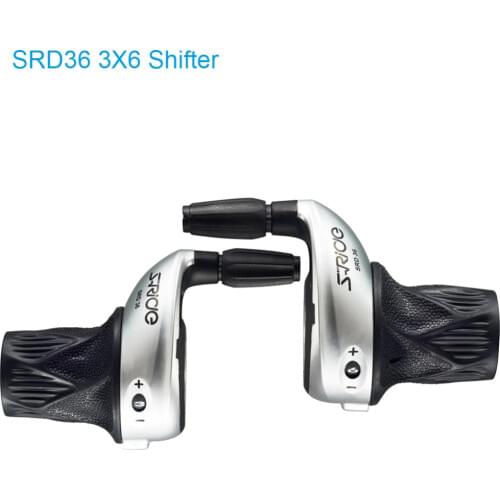 S-Ride MTB Bike 3x6 Speed Twist Shifter Left & Right Twist Grip Gear Shifters Spring Shifting Compatible for Shimano SL-RS25