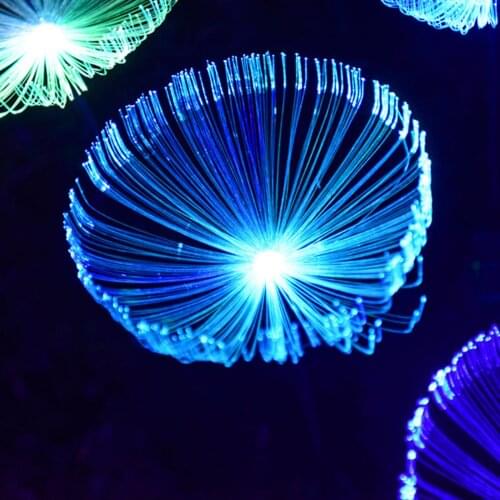 Solar Garden Lights 7 Color Changing Fiber Waterproof Garden Outdoor Decor Outdoor Yard Garden Decoration Lawn Lamps Lights