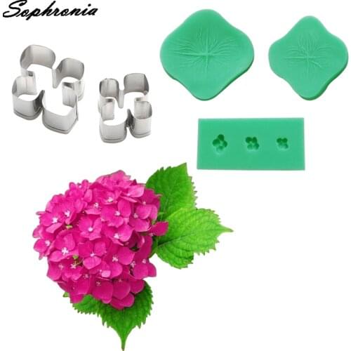 Hydrangea Petal Veiner Silicone Mold Fondant Mould Cake Decorating Tools Chocolate Gumpaste,Sugarcraft Mold CS218