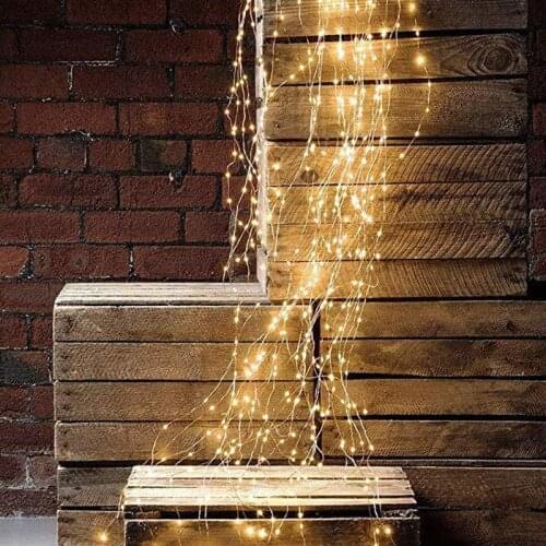 Light String Holiday Festoon Fairy Party Lights LED Solar Icicle Lights for Christmas Outdoor Wedding Tree Lighting Decoration