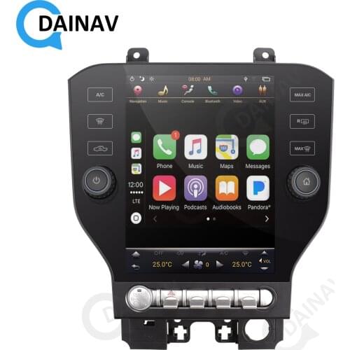 Vertical Screen Android Car Radio GPS Navigation For Ford Mustang 2015-2019 Tesla Style Car Multimedia DVD Player