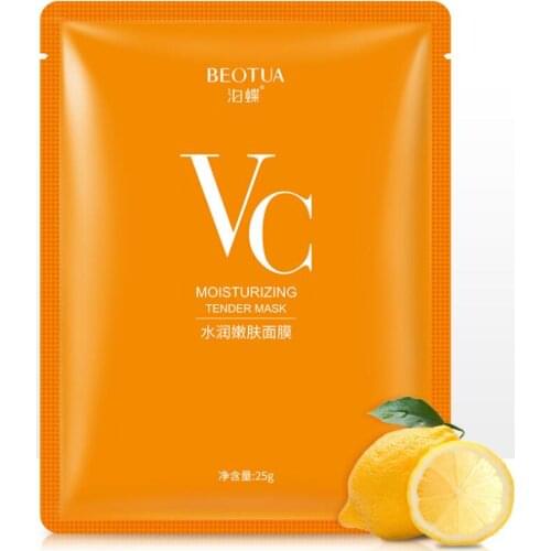 Vitamin C Moisturizing Anti Wrinkle Facial Mask Nourishing Whitening Tender And Smoothing Face Skin Care 1 Pcs