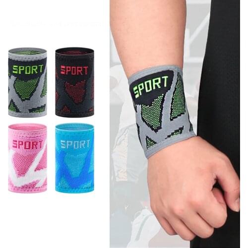 1Pcs Elastic Wristbands Gym Fitness Gear Sport Wristband Weightlifting Wrist Wraps for Basketball Tennis Badminton Brace